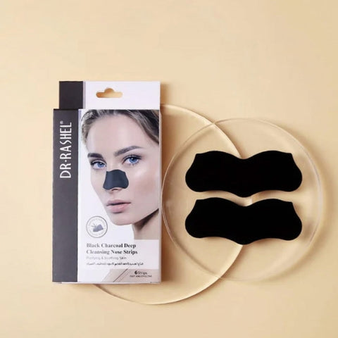 Dr.Rashel Black Charcoal Deep Cleansing Nose Strips 6Pcs