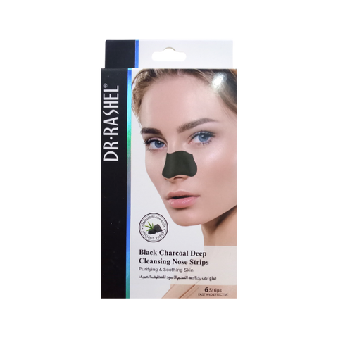 Dr.Rashel Black Charcoal Deep Cleansing Nose Strips 6Pcs