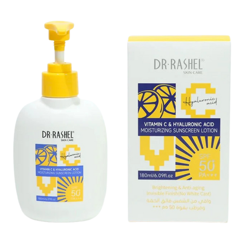 Dr Rashel Vitamin C Hyaluronic Acid Sunscreen Lotion SPF 50+ 180ml