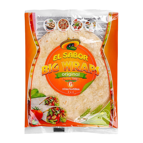 EL Sabor Big Wraps Tortillas 6Ps