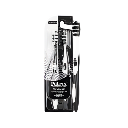 ESKARD BLACK IS WHITE MEDIUM T/B TWIN PACK