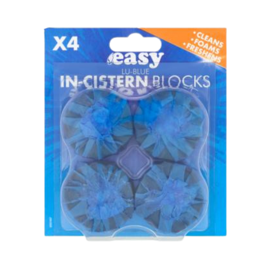 Easy Lu Blue Toilet Freshener Blue In Cistern 4 Blocks 38g