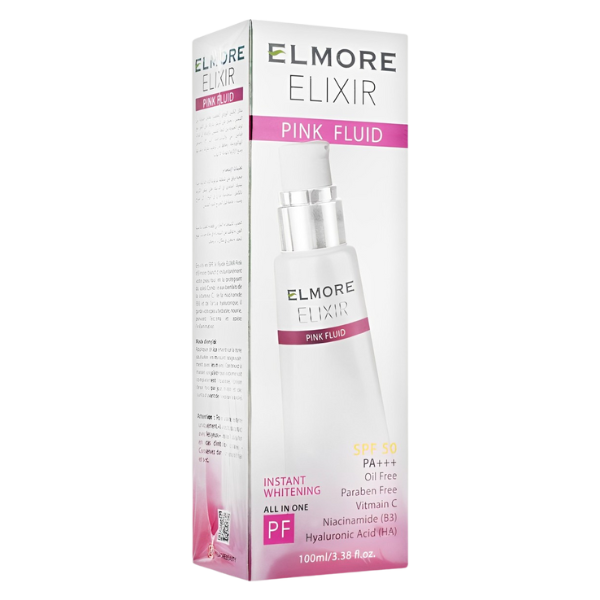 Elmore Elixir 5 In 1 Instant Whitening SPF 50 Pink Fluid Paraben Free 100ml