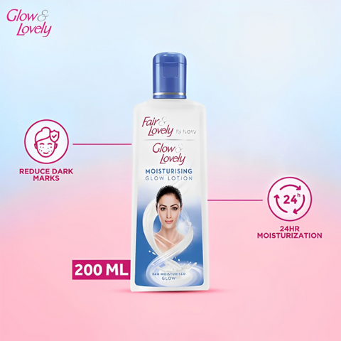 Fair & Lovely Is Now Glow & Lovely Moisturising Lotion 200ml