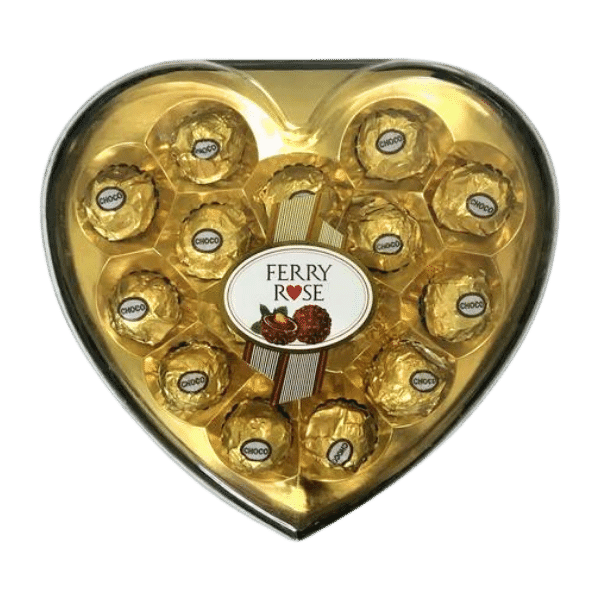 Ferry Rose Wafer Chocolate Heart Shape Box 15Pcs 187.5Gm - Nazar Jan's Supermarket