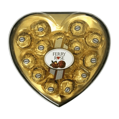 Ferry Rose Wafer Chocolate Heart Shape Box 15Pcs 187.5Gm - Nazar Jan's Supermarket