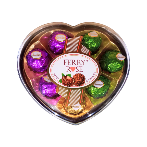 Ferry Rose Wafer Chocolate Heart Shape Box 8Pcs Multi 100Gm