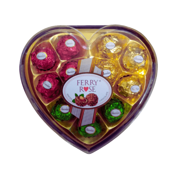 Ferry Rose Wafer Chocolate Heart Shape Box Multi 12Pcs 150Gm