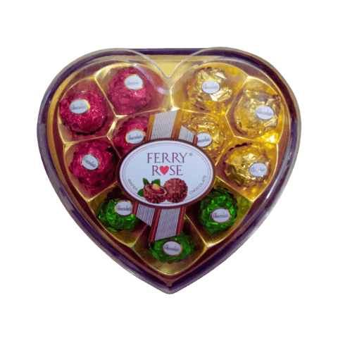 Ferry Rose Wafer Chocolate Heart Shape Box Multi 12Pcs 150Gm