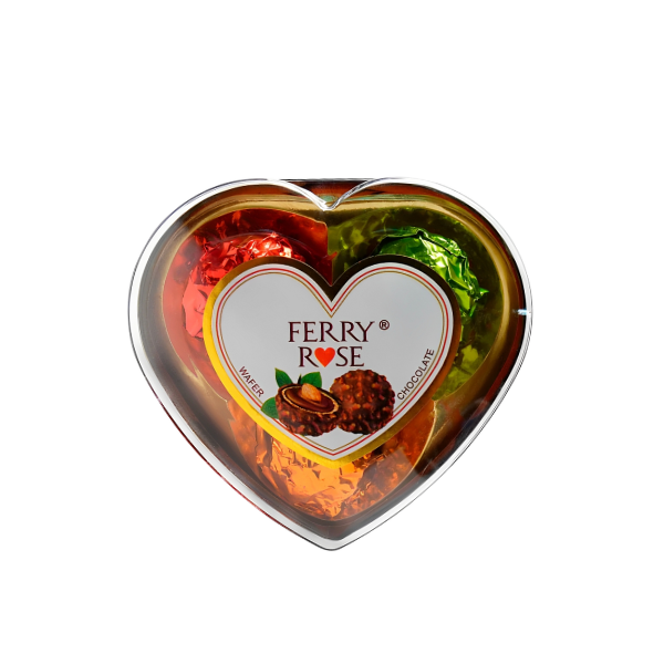 Ferry Rose Wafer Chocolate Heart Shape Multi Box 3Pcs 37.5Gm