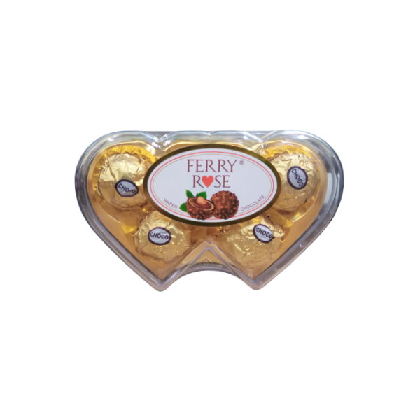 Ferry Rose Wafer Chocolate Twin Heart Shape Box 5Pcs  62.5Gm