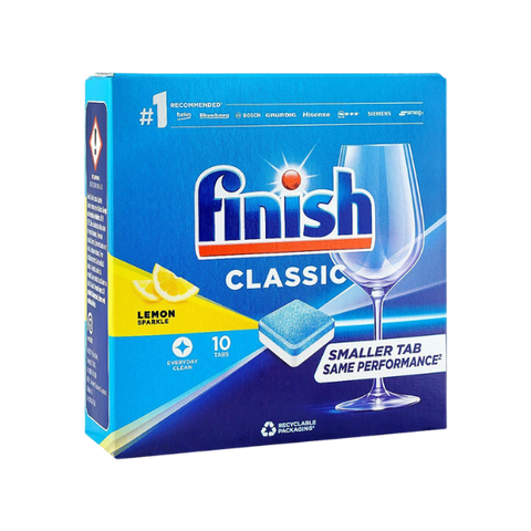 Finish Classic Lemon Sparkle Dishwasher Detergent Tablets 10 Pack 135g