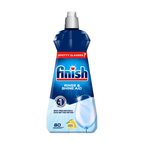 Finish Dishwasher Rinse And Shine Aid Lemon Sparkle Liquid 400ml