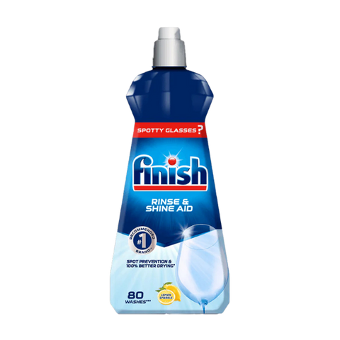 Finish Dishwasher Rinse And Shine Aid Lemon Sparkle Liquid 400ml