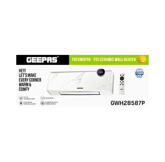 GEEPAS THERMOPRO-PTC CERAMIC WALL HEATER GWH28587P