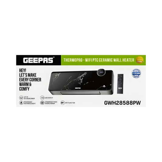 GEEPAS THERMOPRO-WIFI PTC CERAMIC WALL HEATER GWH28588PW