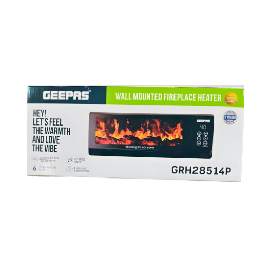 GEEPAS WALL MOUNTED FIREPLACE HEATER GRH28514P