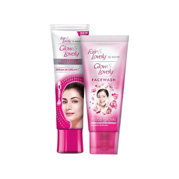 Glow & Lovely Multivitamin Cream 50g + Face Wash 50g Glowing Box