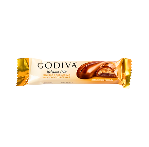 GODIVA BELGIUM MOUSSE CAPPUCCINO MILK CHOCOLATE 35GM