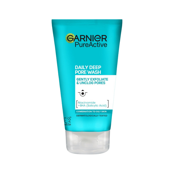 Garnier Pure Active Daily Deep Pore Face Wash For Combination To Oily Skin 150ml