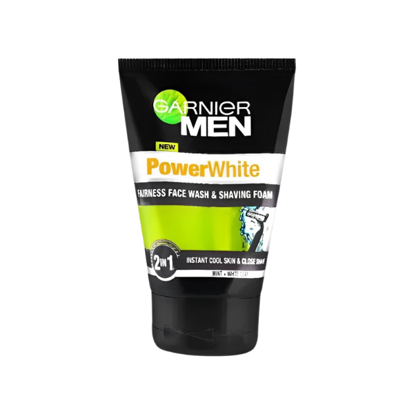 Garnier Power White Fairness Face Wash & Shaving Foam 100ml