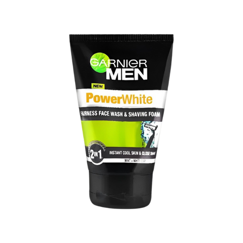 Garnier Power White Fairness Face Wash & Shaving Foam 100ml