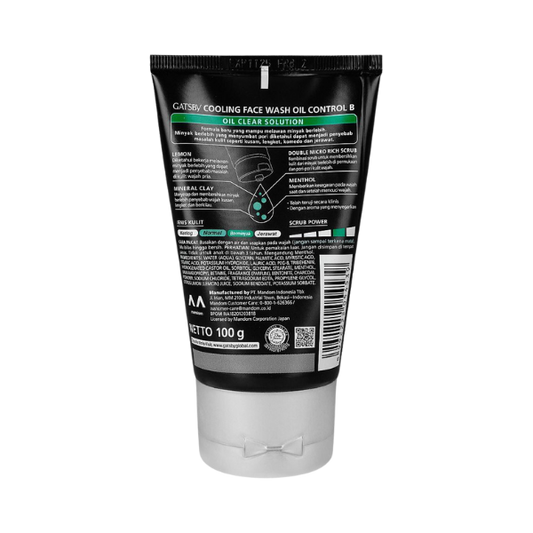 Gatsby Oil Clear Solution Oil Control Clay+Lemon Cooling Face Wash 100g