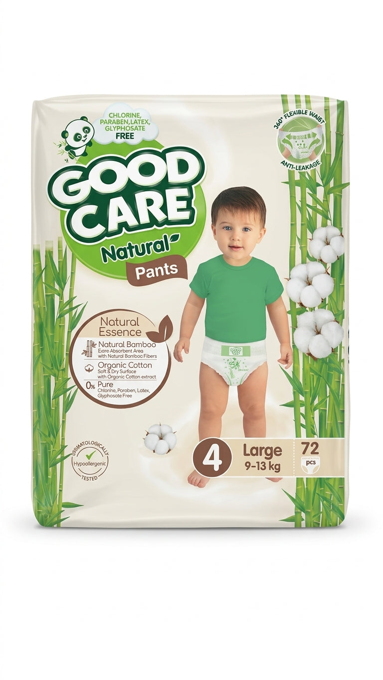 Good Care Baby Diaper Pants – Large (Size 4, 9–13kg), 72 Pcs