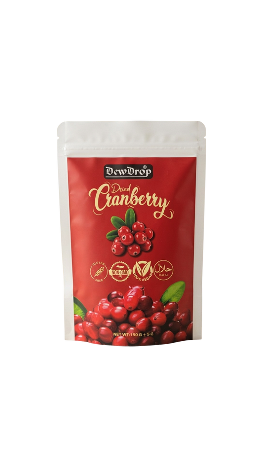 Dewdrop Dried Cranberries – 150g