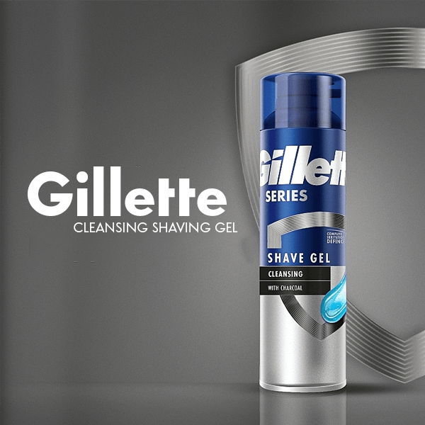 Gillette Series Cleansing With Charcoal Shave Gel 200ml