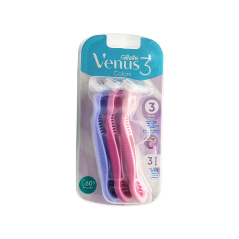 Gillette Venus 3 Razor 3 Blades For Ladies