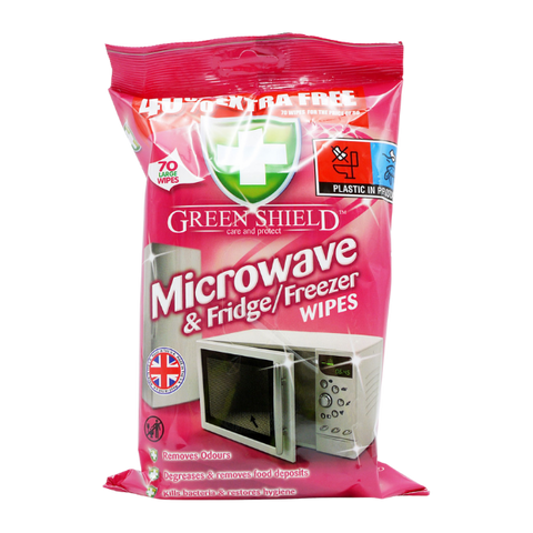Green Shield Microwaves And Fridge Cleaning Wipes 70Pcs