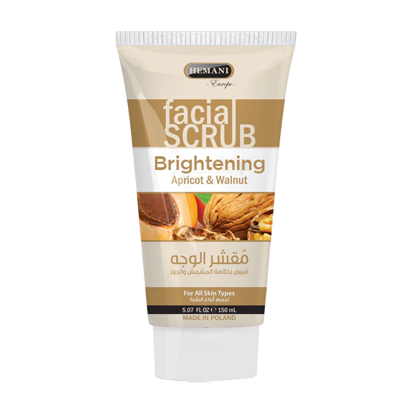 Hemani Facial Scrub Brightening Apricot And Walnut 150ml