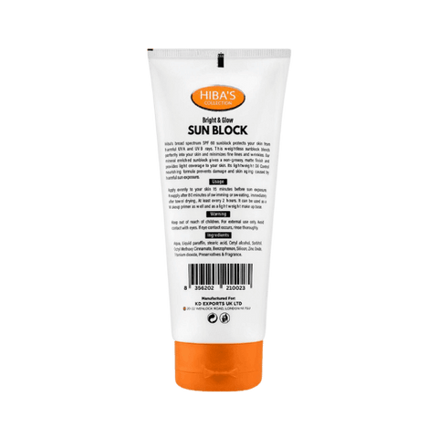 Hiba's Bright & Glow Sunblock Spf60+ 100ml