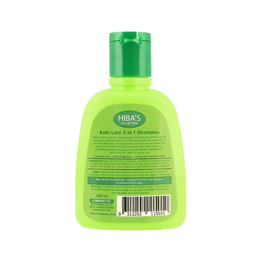 Hiba's Collection Anti Lice 3 in 1 Shampoo 150ml