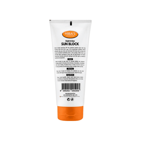 Hiba's Collection Bright & Glow Sun Block SPF 60+ 50ML