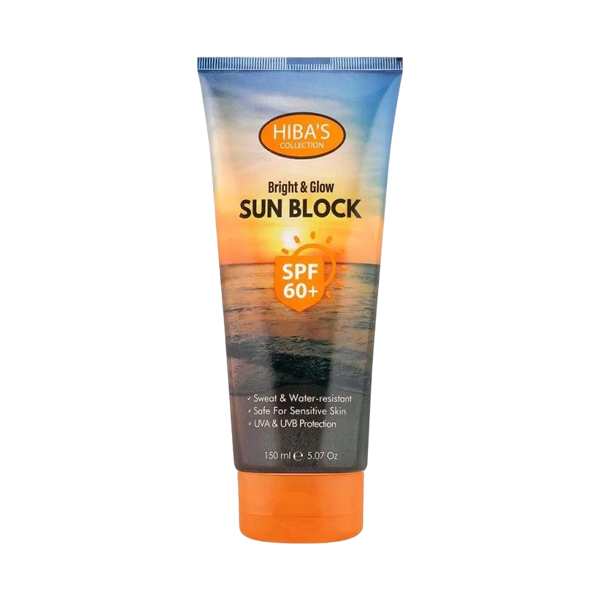 Hibas Collection Bright & Glow Sun Block SPF 60+ 150ML