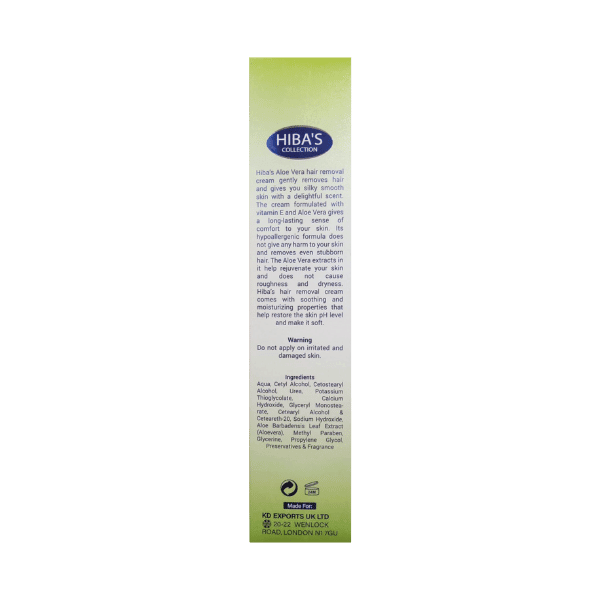 Hibas Hair Removal Cream Aloe Vera Extract 120ml