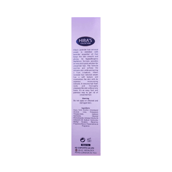 Hibas Hair Removal Cream Lavender Extract 120ml