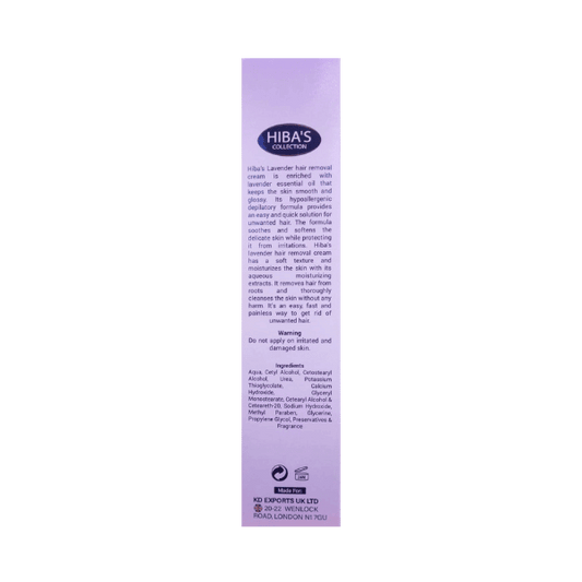 Hibas Hair Removal Cream Lavender Extract 120ml