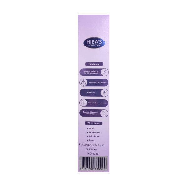 Hibas Hair Removal Cream Lavender Extract 120ml