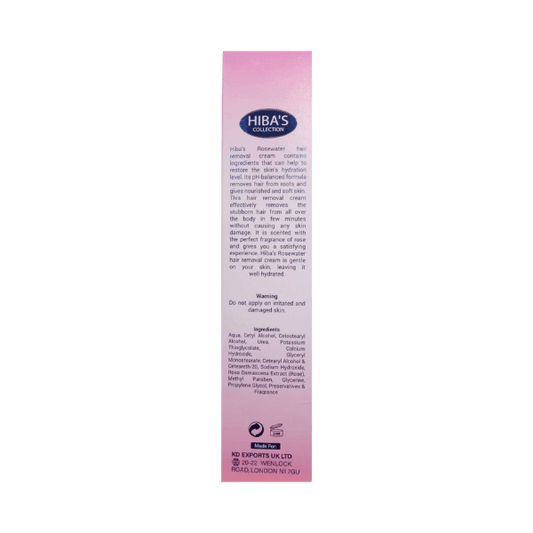 Hibas Hair Removal Cream Rose Water Extract 120ml