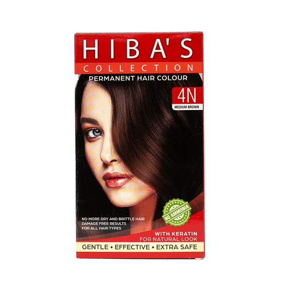 Hibas Natural Hair Color Medium Brown 4N 60ml