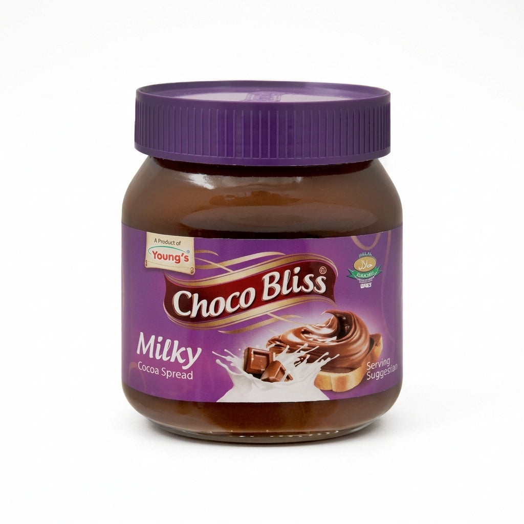 Jar of Young’s Choco Bliss Milky Chocolate Spread 180g