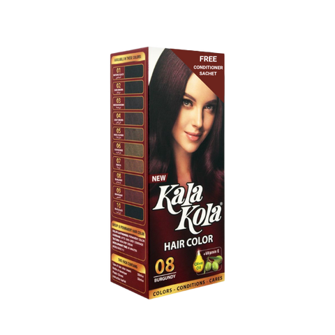 Kala Kola Hair Color 08 Burgundy With Free Conditioner Sachet