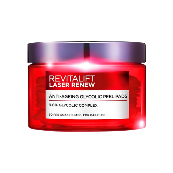 LOreal Paris Revitalift Laser Renew Anti Ageing Glycolic Peel Pads x 30