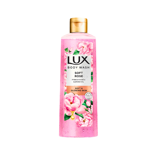 LUX BODY WASH SOFT ROSE FRENCH ROSE & ALMOND OIL 520ML