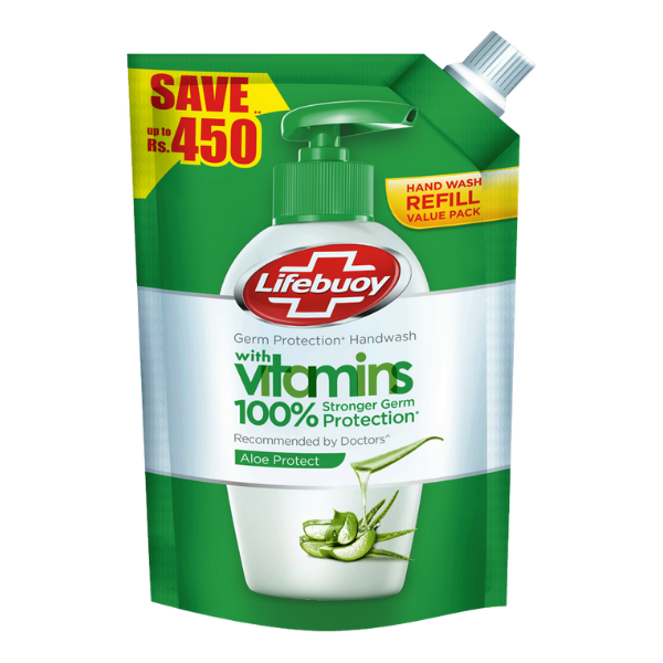 Lifebuoy Aloe Protect With Vitamins Hand Wash Refill Pouch 900ml