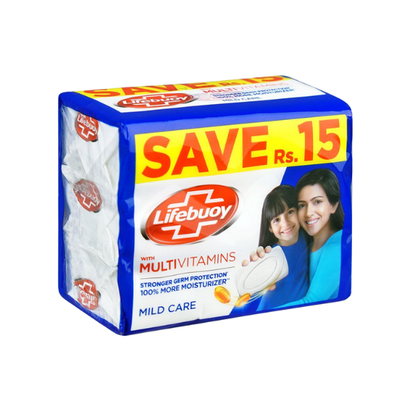 Lifebuoy Mild Care Soap Value Pack 3X 128g