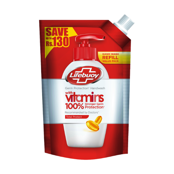 Lifebuoy Total Protect With Vitamin Hand Wash Refill Pouch 400ml